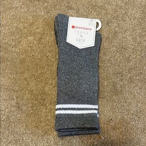 Pure Barre Gray Athletic Grip Socks
